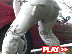 pissed her pants jeans