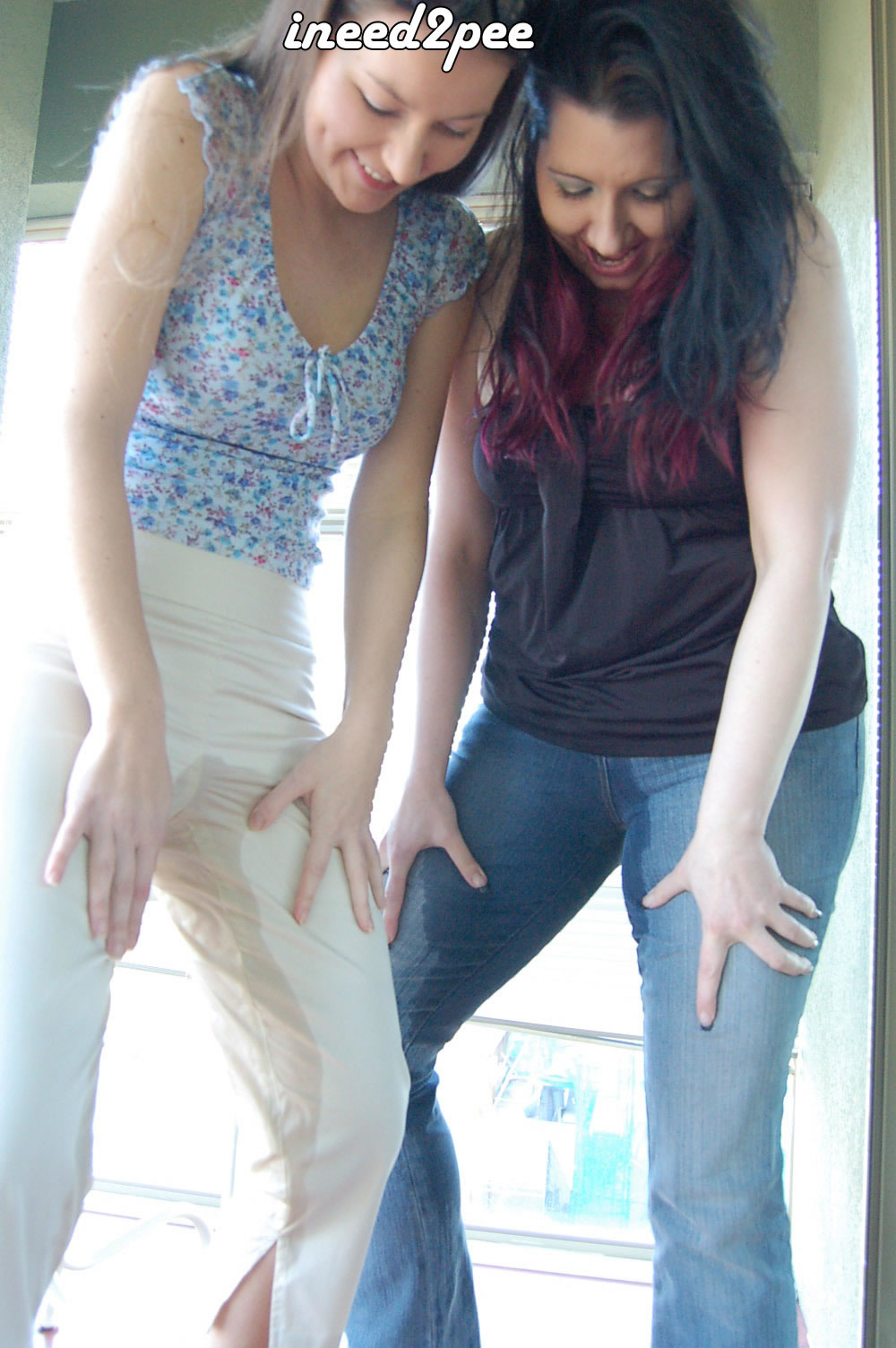 pissed her pants jeans