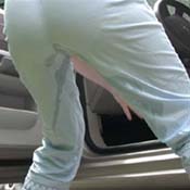 car pants wetting female pic