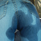 tight jeans wetting pissing
