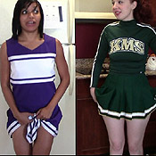 monica jade pee cheerleader uniform