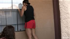 Trixy Ryan public wet accident wet pants pissy pants shorts soaked